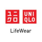 Unisex UNIQLO LifeWear logo with bold red square icon and white text, representing innovative and sustainable fashion for all.