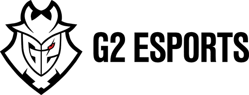 G2 Esports logo featuring a stylized warrior helmet with bold black and white design, representing a top competitive esports team, focused on gaming excellence.